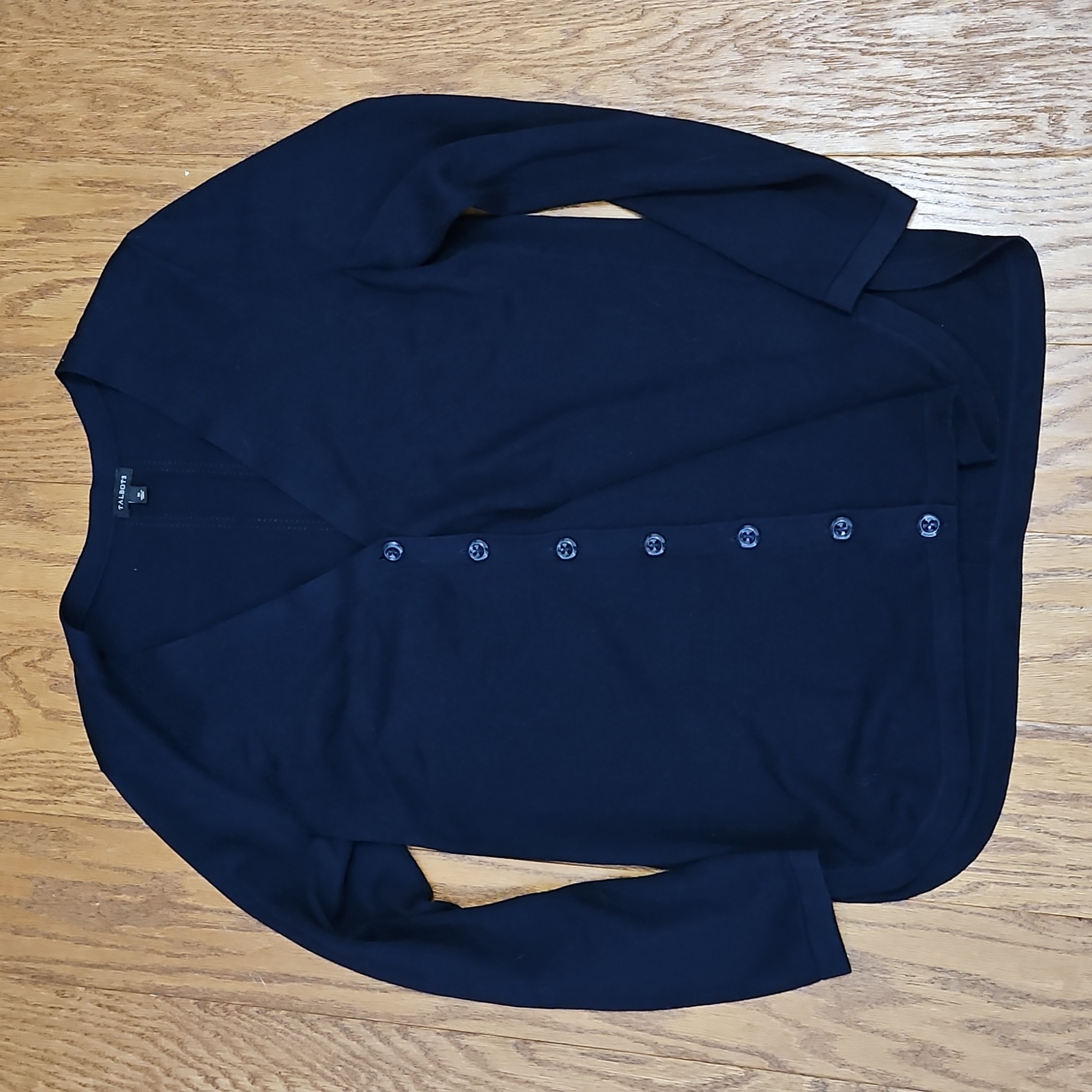 Talbots Long Sleeve Navy Blue Cardigan Medium